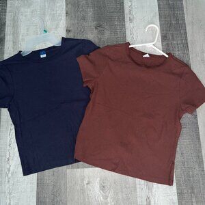 Set of 2: Old Navy Rib-Knit Fitted Tees